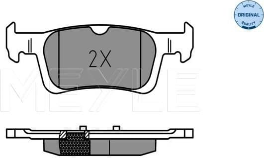 Brake Pad Set, disc brake MEYLE-ORIGINAL: True to OE. 025 258 4116