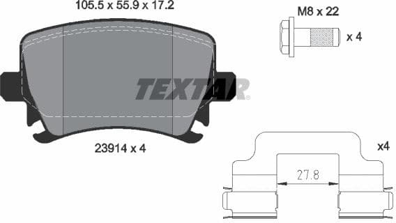 Brake Pad Set, disc brake Q+ 2391402