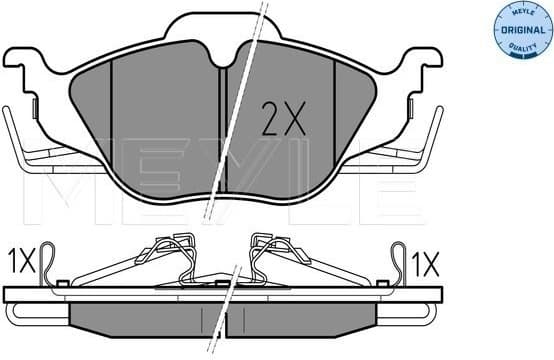 Brake Pad Set, disc brake MEYLE-ORIGINAL: True to OE. 025 230 6317/W