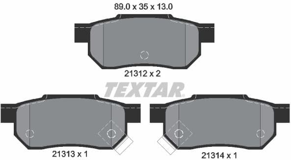 Brake Pad Set, disc brake 2131201