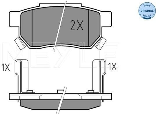 Brake Pad Set, disc brake MEYLE-ORIGINAL: True to OE. 025 213 1313/W