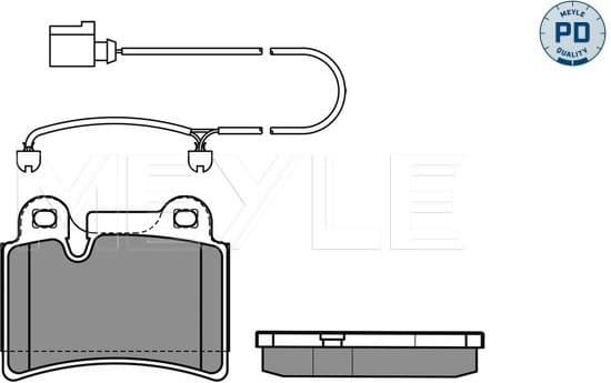 Brake Pad Set, disc brake MEYLE-PD: Advanced performance and design. 025 240 9717/PD