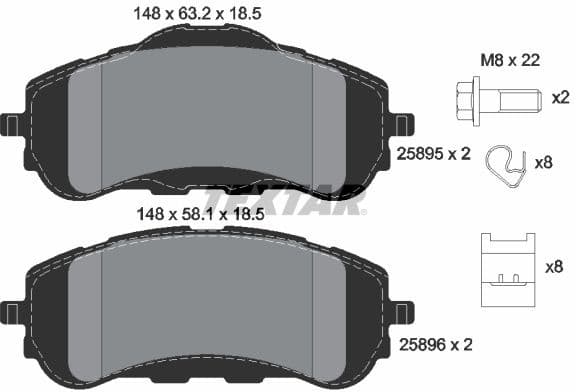 Brake Pad Set, disc brake Q+ 2589501