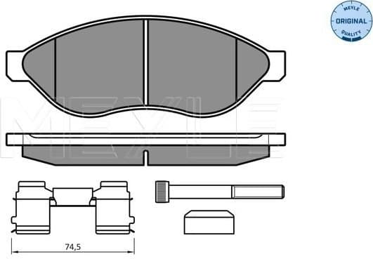 Brake Pad Set, disc brake MEYLE-ORIGINAL: True to OE. 025 244 6819/W1