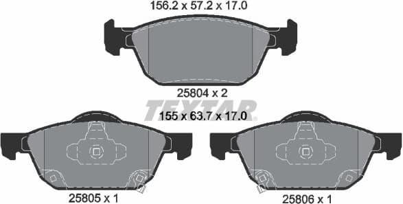 Brake Pad Set, disc brake Q+ 2580401