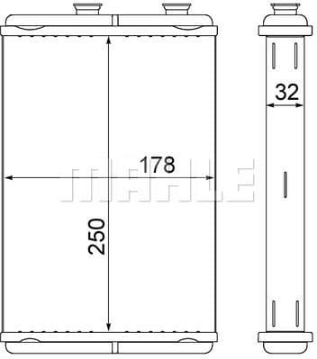 Heat Exchanger, interior heating BEHR AH 10 000S