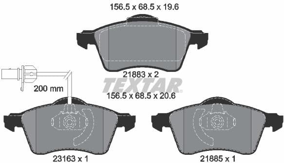 Brake Pad Set, disc brake Q+ 2188501