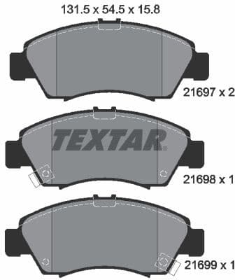 Brake Pad Set, disc brake 2169701