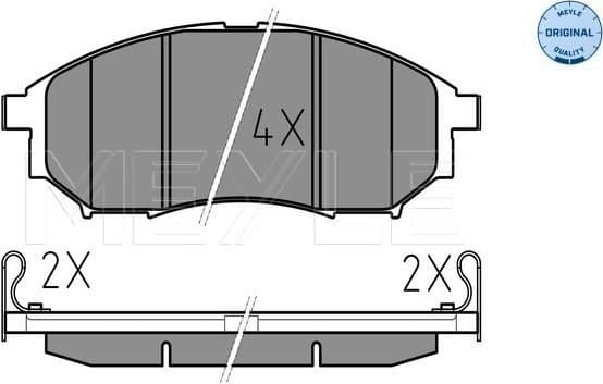 Brake Pad Set, disc brake MEYLE-ORIGINAL: True to OE. 025 236 9816/W