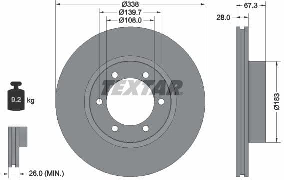 Brake Disc PRO 92137303