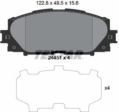 Brake Pad Set, disc brake 2445101