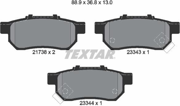Brake Pad Set, disc brake 2173801