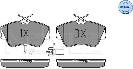 Brake Pad Set, disc brake MEYLE-ORIGINAL: True to OE. 025 234 4519/W