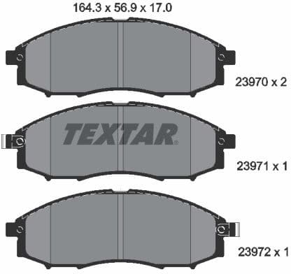 Brake Pad Set, disc brake 2397001