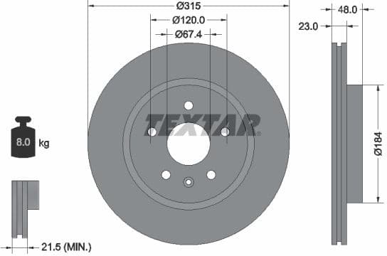 Brake Disc PRO 92187303