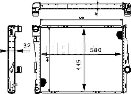 Radiator, engine cooling BEHR *** PREMIUM LINE *** CR 456 000P - image 2