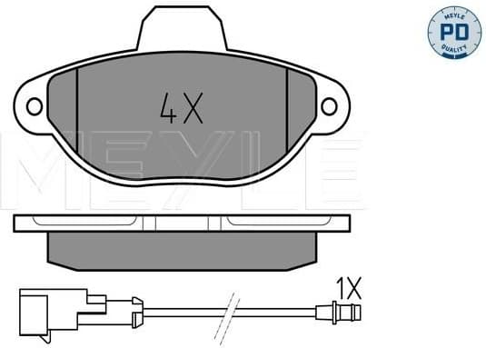 Brake Pad Set, disc brake MEYLE-PD: Advanced performance and design. 025 214 3617/PD