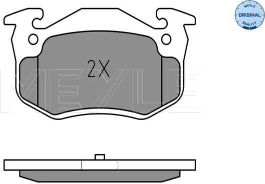 Brake Pad Set, disc brake MEYLE-ORIGINAL: True to OE. 025 209 7311