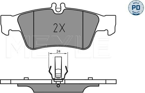 Brake Pad Set, disc brake MEYLE-PD: Advanced performance and design. 025 233 3516/PD