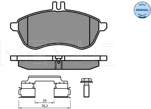 Brake Pad Set, disc brake MEYLE-ORIGINAL: True to OE. 025 243 0620/K2