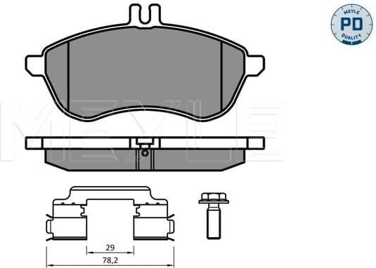 Brake Pad Set, disc brake MEYLE-PD: Advanced performance and design. 025 243 0620-2/PD