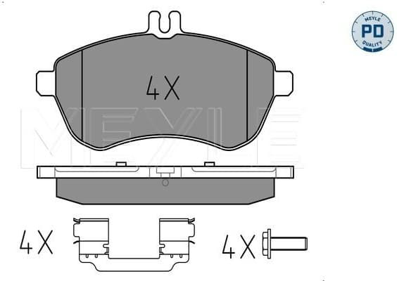 Brake Pad Set, disc brake MEYLE-PD: Advanced performance and design. 025 243 0620-1/PD