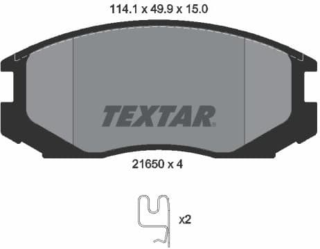Brake Pad Set, disc brake 2165001