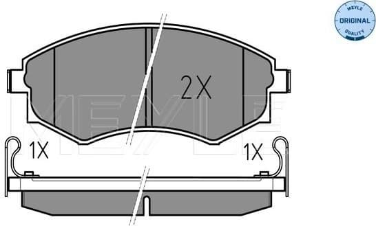 Brake Pad Set, disc brake MEYLE-ORIGINAL: True to OE. 025 217 2517/W