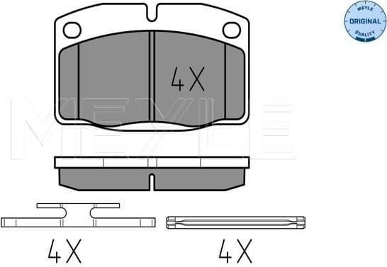 Brake Pad Set, disc brake MEYLE-ORIGINAL: True to OE. 025 209 3915