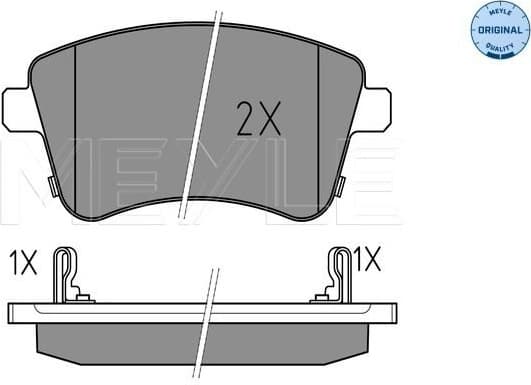 Brake Pad Set, disc brake MEYLE-ORIGINAL: True to OE. 025 251 8419/W