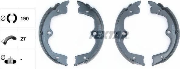 Brake Shoe Set, parking brake 91077700