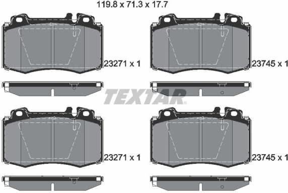 Brake Pad Set, disc brake Q+ 2374502