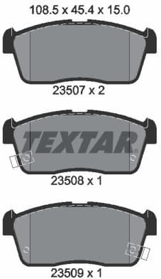 Brake Pad Set, disc brake 2350701