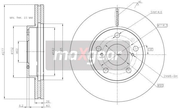 Brake Disc 19-3216 - image 2