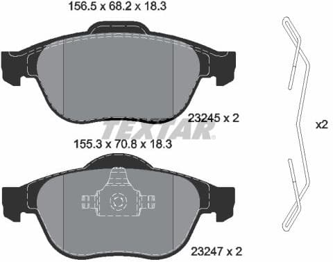 Brake Pad Set, disc brake Q+ 2324502