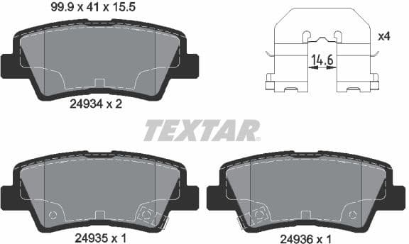 Brake Pad Set, disc brake Q+ 2493401