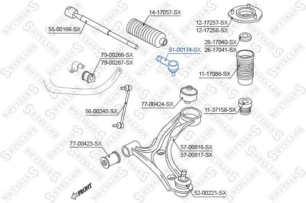 Tie Rod End 51-00174-SX