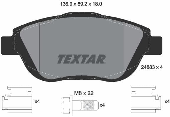 Brake Pad Set, disc brake Q+ 2488301