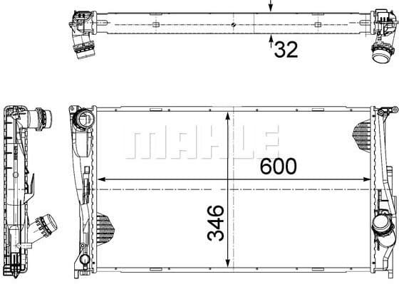 Radiator, engine cooling BEHR CR 1083 000S - image 2