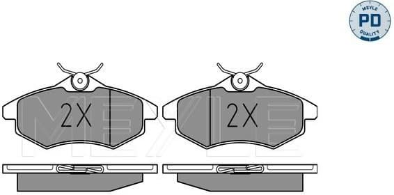 Brake Pad Set, disc brake MEYLE-PD: Advanced performance and design. 025 234 0719/PD