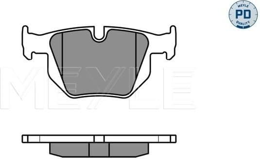 Brake Pad Set, disc brake MEYLE-PD: Advanced performance and design. 025 235 5017/PD