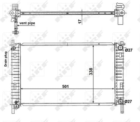Radiator, engine cooling EASY FIT 56134