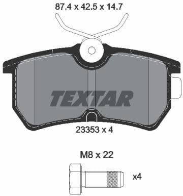 Brake Pad Set, disc brake 2335301