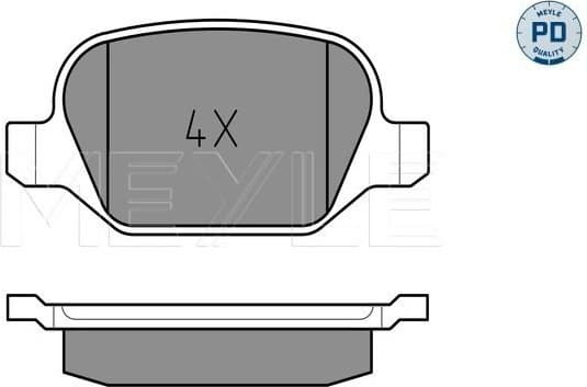Brake Pad Set, disc brake MEYLE-PD: Advanced performance and design. 025 235 1716/PD