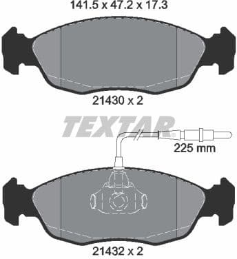 Brake Pad Set, disc brake Q+ 2143001