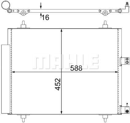 Condenser, air conditioning BEHR AC 515 000S