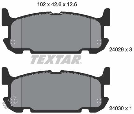 Brake Pad Set, disc brake 2402901