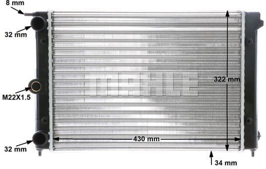 Radiator, engine cooling BEHR CR 342 000S - image 11
