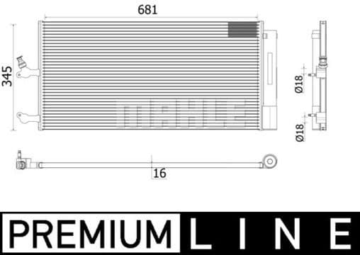 Condenser, air conditioning BEHR *** PREMIUM LINE *** AC 942 000P