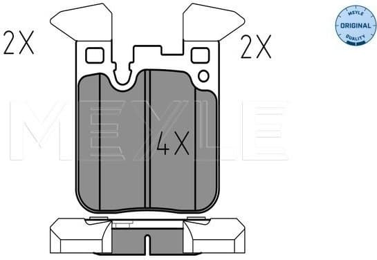 Brake Pad Set, disc brake MEYLE-ORIGINAL: True to OE. 025 250 2916